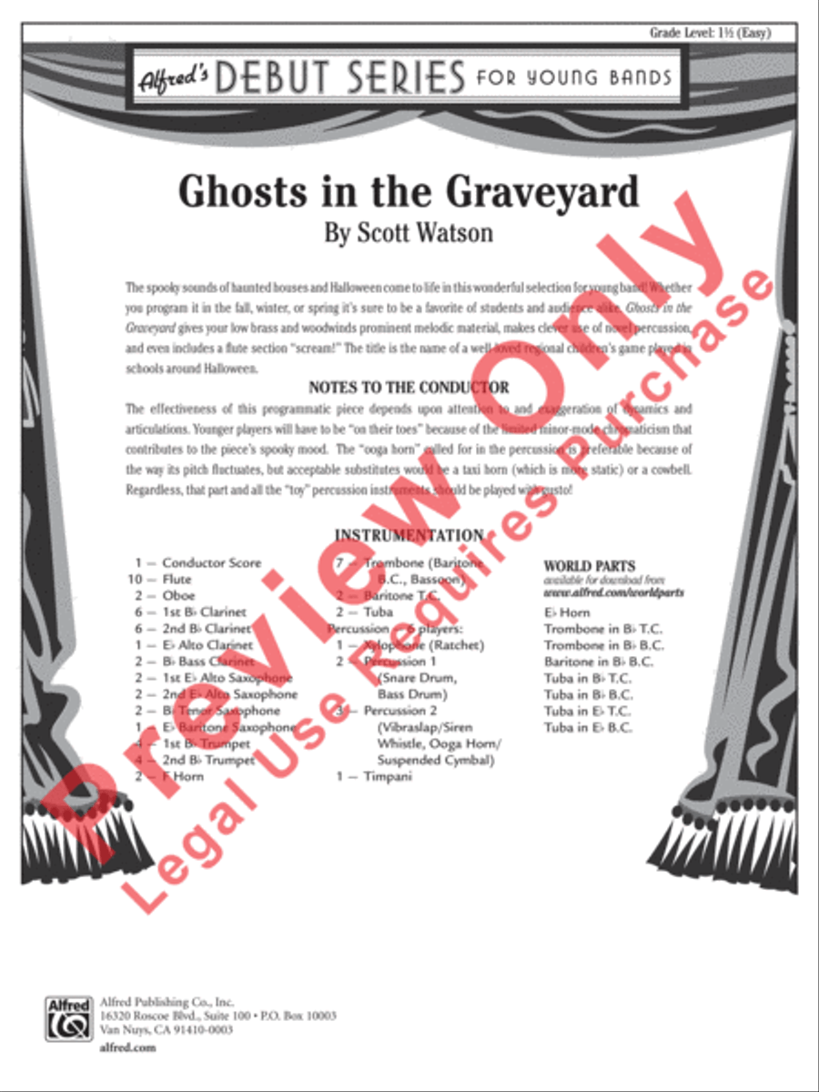 Ghosts in the Graveyard Concert Band scores gallery preview page 2