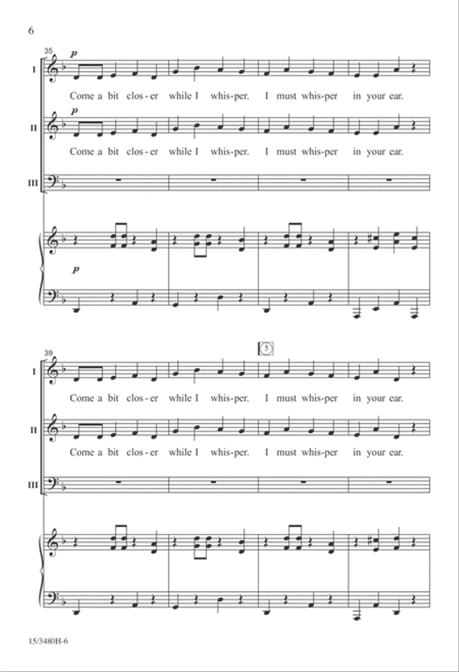 Whisper! 3-Part scores gallery preview page 6