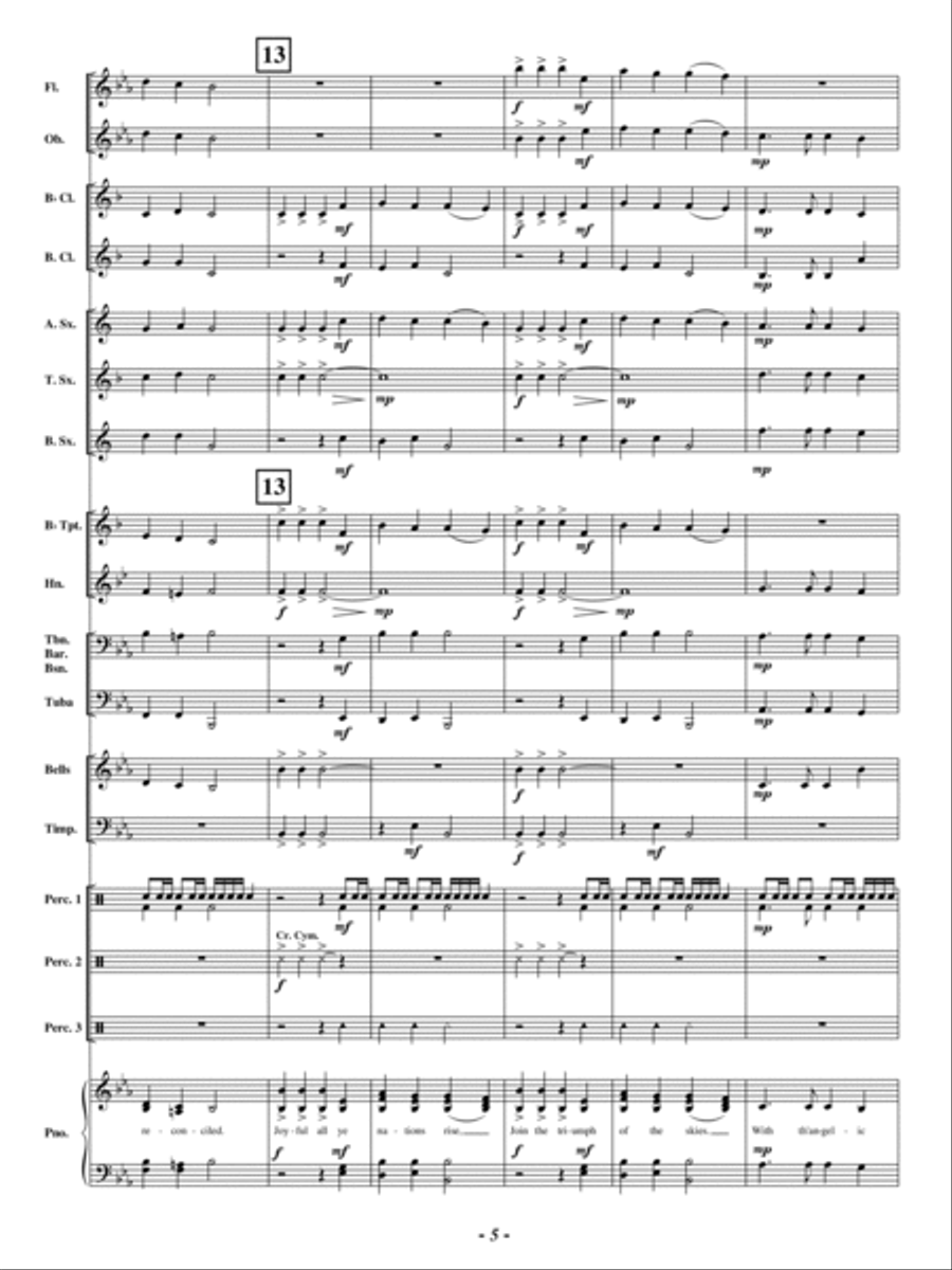 Joyful and Triumphant Joyful and Triumphant Concert Band scores gallery preview page 4