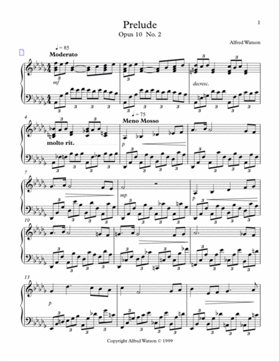 Prelude Opus 10 No. 2 Prelude Opus 10 No. 2 Piano Solo scores gallery preview page 3