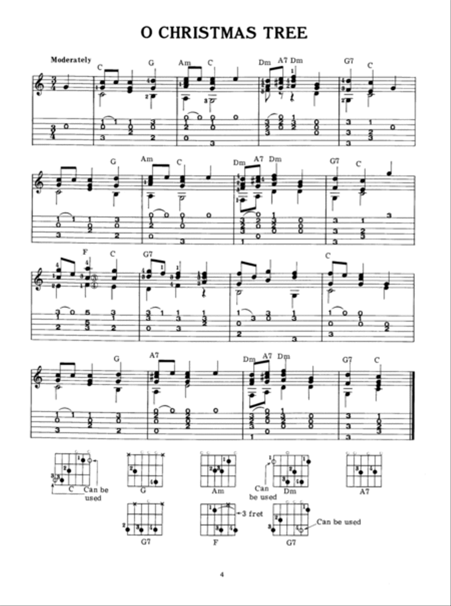 Christmas Songs for Fingerstyle Guitar Fingerpicking Guitar scores gallery preview page 5