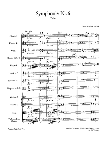 Symphony No. 6 in C major D 589