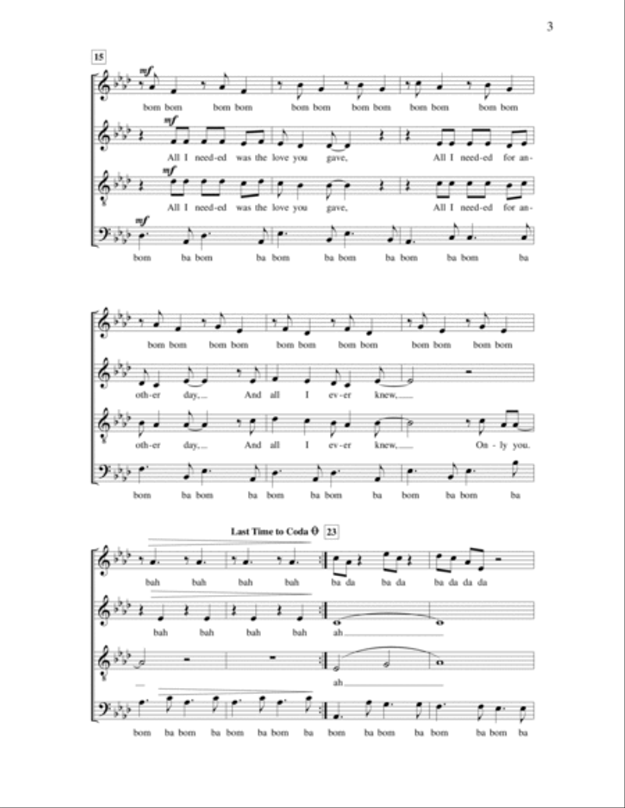 Only You 4-Part scores gallery preview page 3