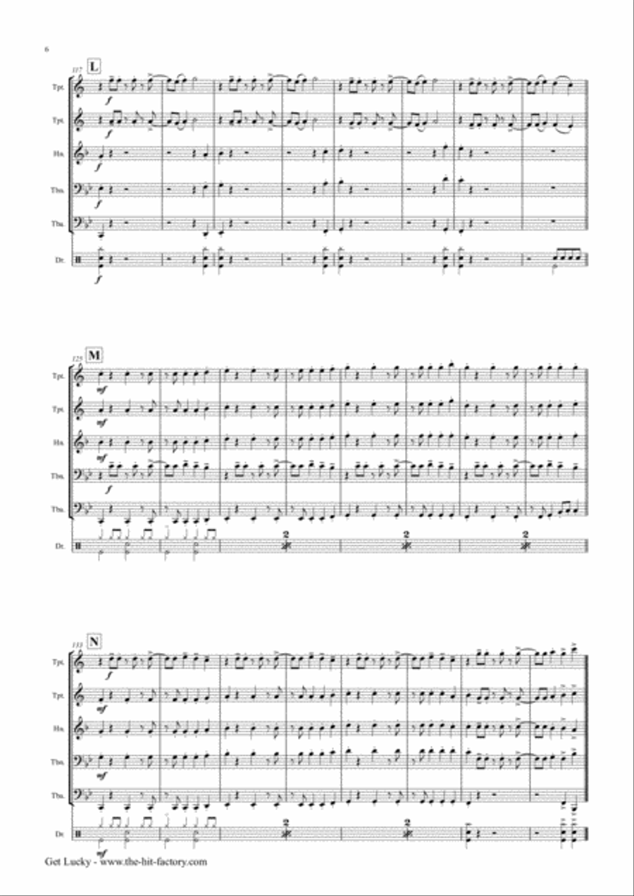 Get Lucky Horn scores gallery preview page 6