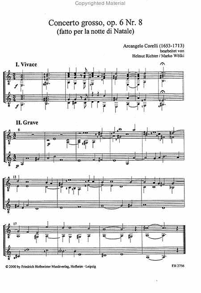 Weihnachtskonzert. Concerto grosso, op. 6 Nr. 8