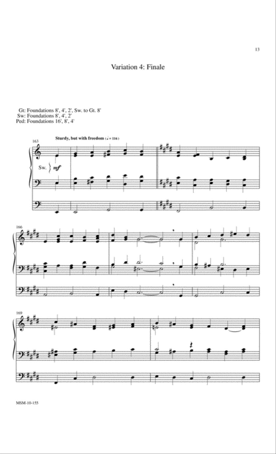 Variations on Greensleeves Organ scores gallery preview page 6