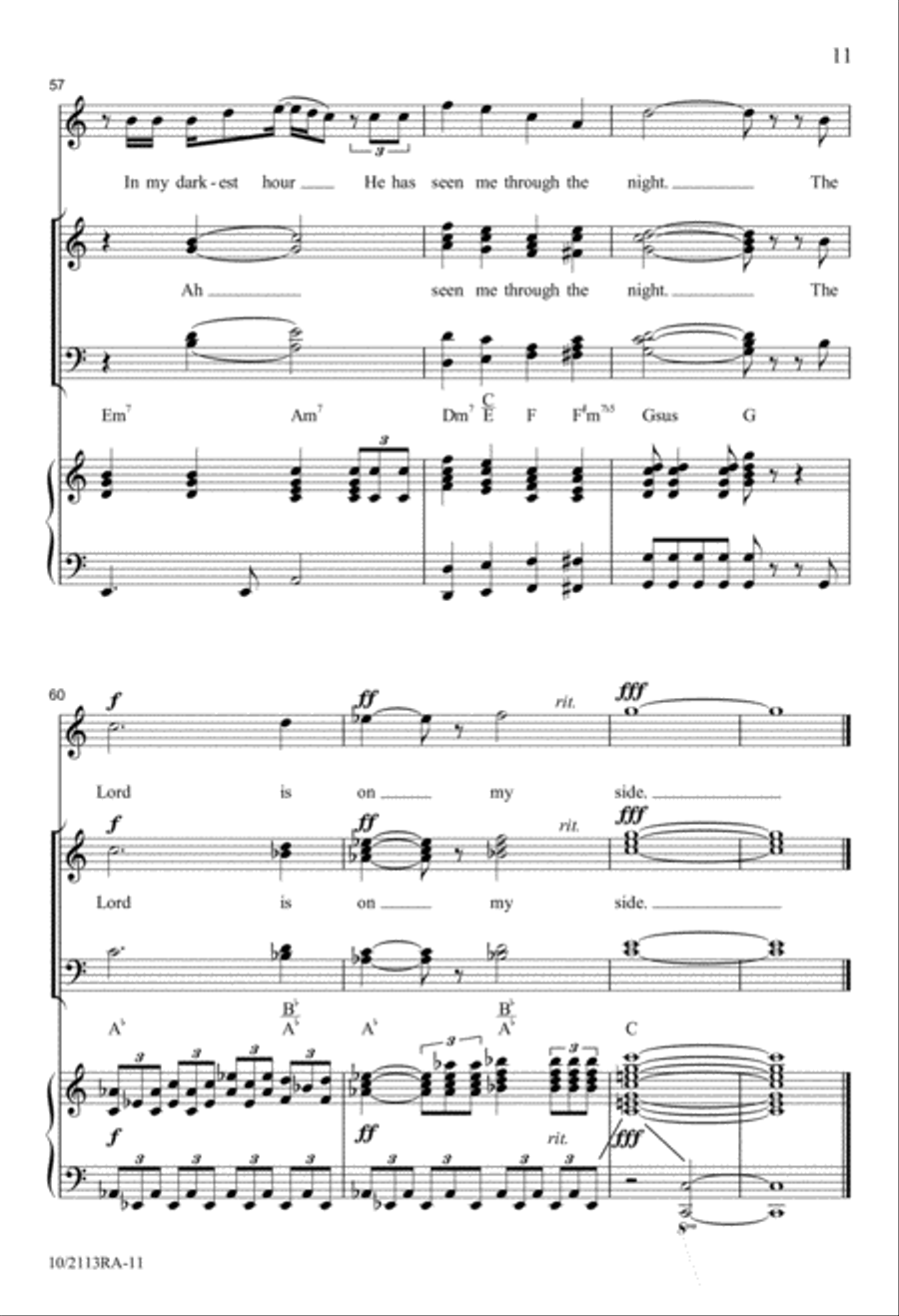 The Lord is on my Side 4-Part scores gallery preview page 11