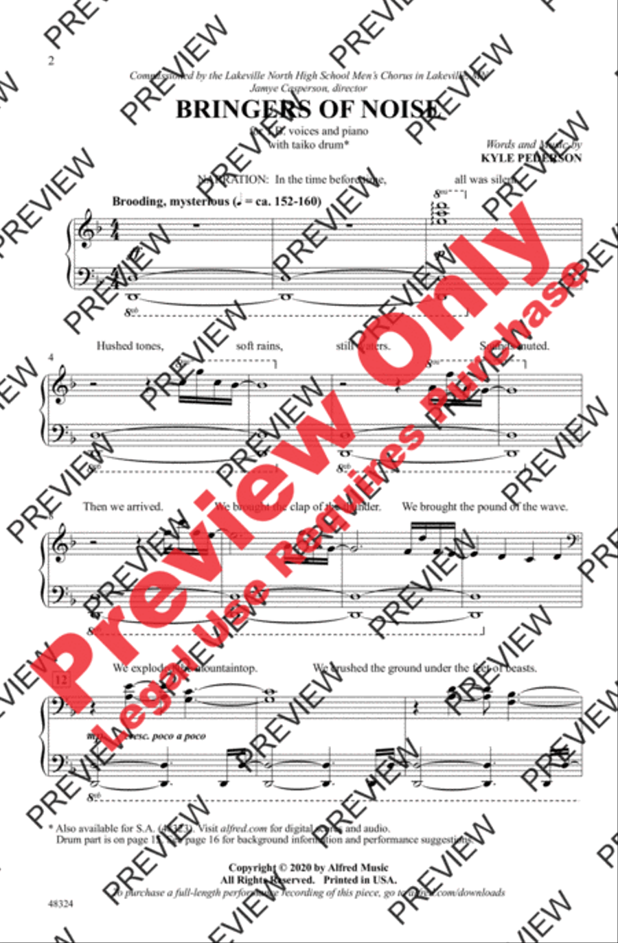 Bringers of Noise Men's Choir scores gallery preview page 2
