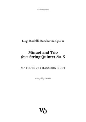 Minuet by Boccherini for Flute and Bassoon