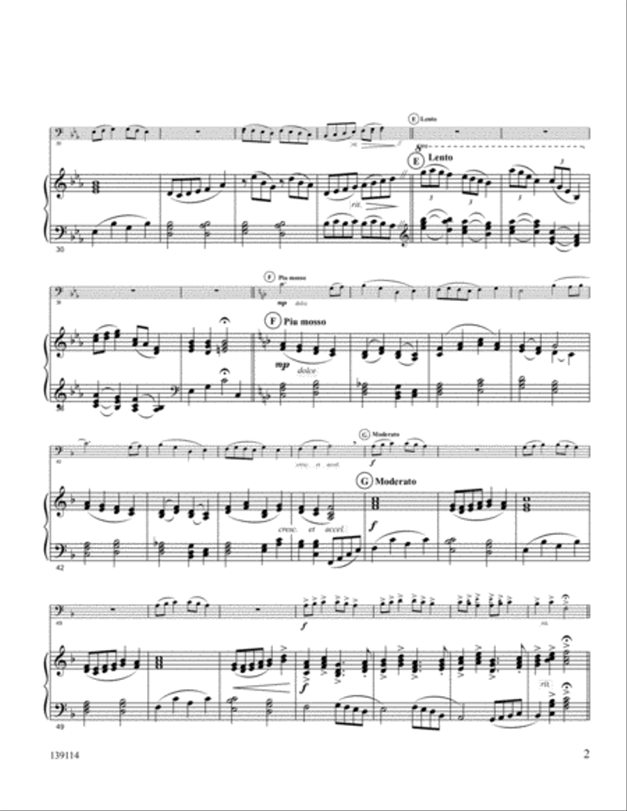 Tis So Sweet to Trust in Jesus Trombone Solo scores gallery preview page 2