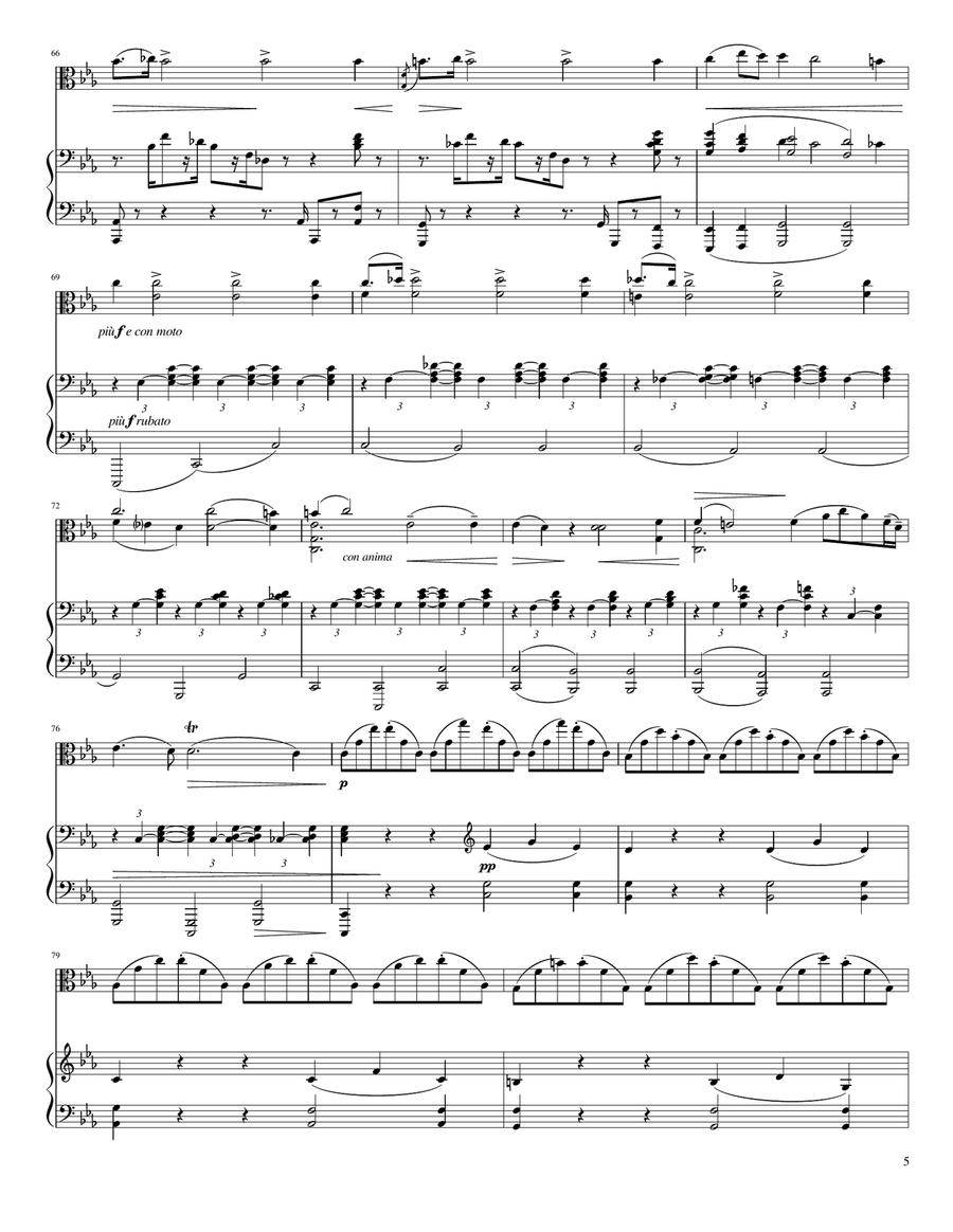 Vitali's Chaconne in C Minor, for Viola & Accompaniment Viola scores gallery preview page 5