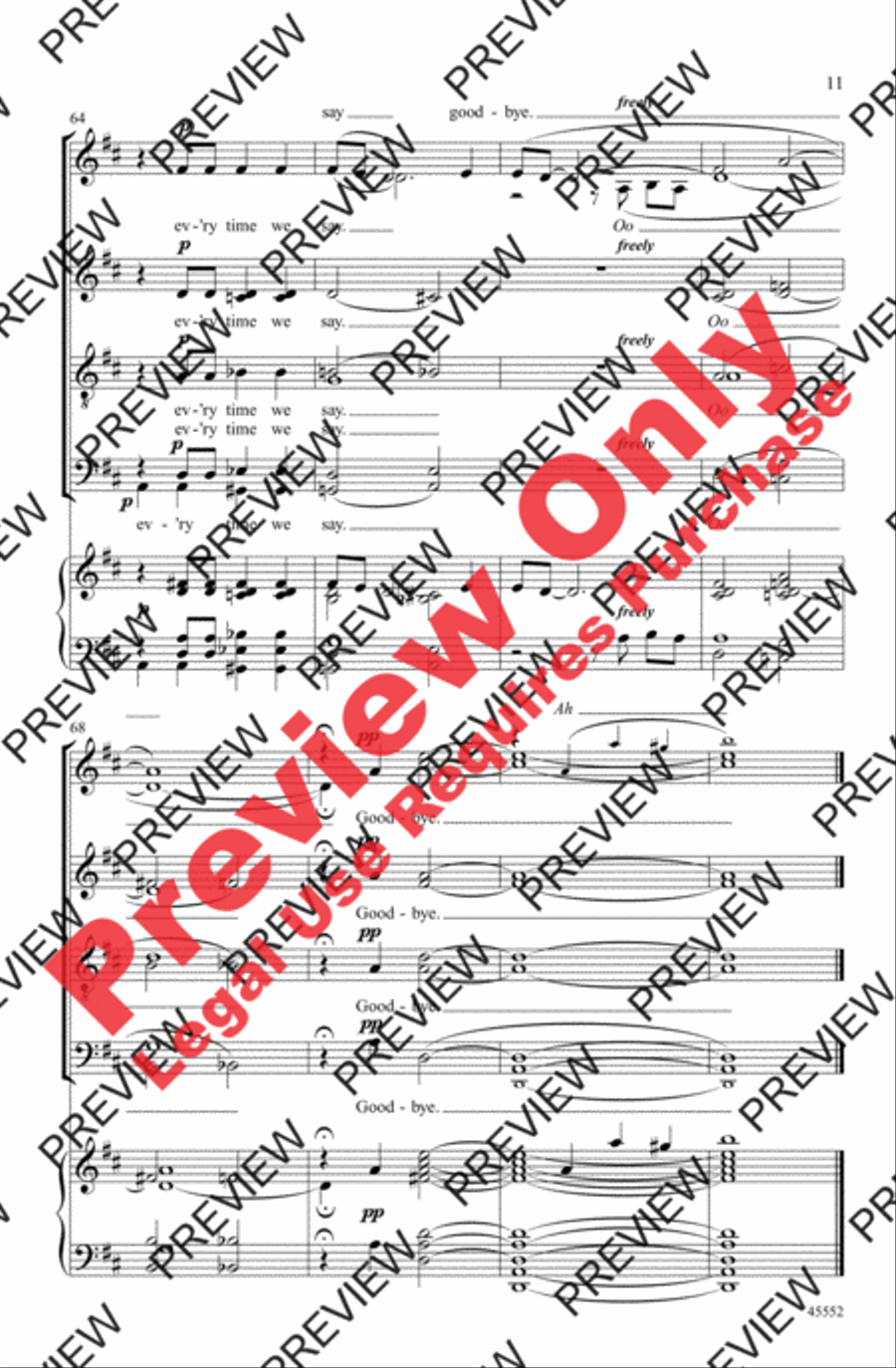 Ev'ry Time We Say Goodbye 4-Part scores gallery preview page 11