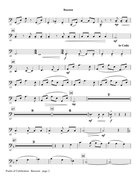 Psalm of Celebration - Bassoon