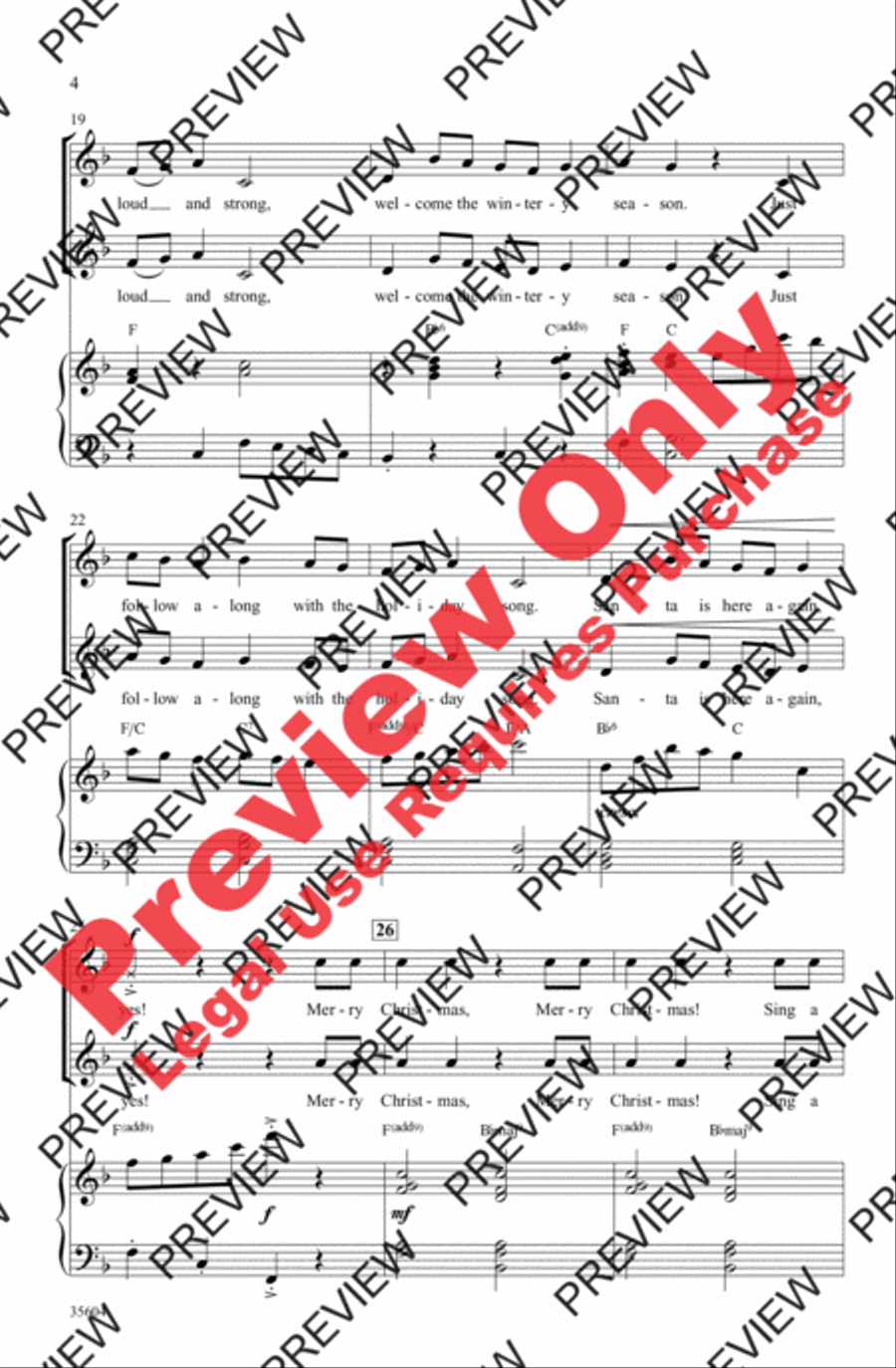 Merry Christmas, Merry Christmas 2-Part scores gallery preview page 4