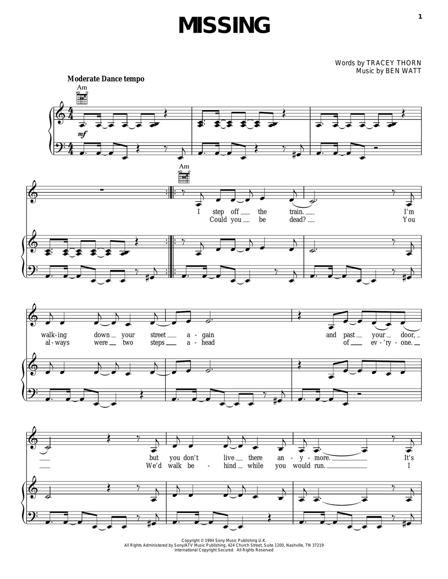 Missing Missing Acoustic Guitar scores gallery preview page 1