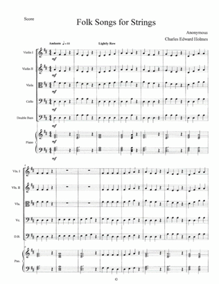 Folk Songs for Strings--Score