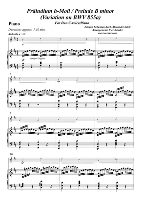 Book cover for Präludium h-Moll / Prelude b minor BWV 855a Bach / Siloti