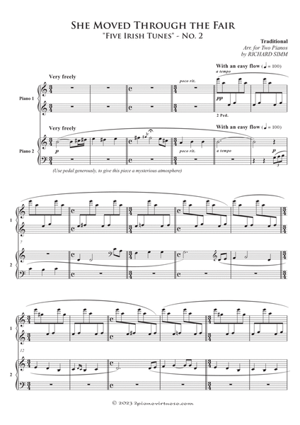 She Moved Through the Fair - arr. for 2 pianos image number null