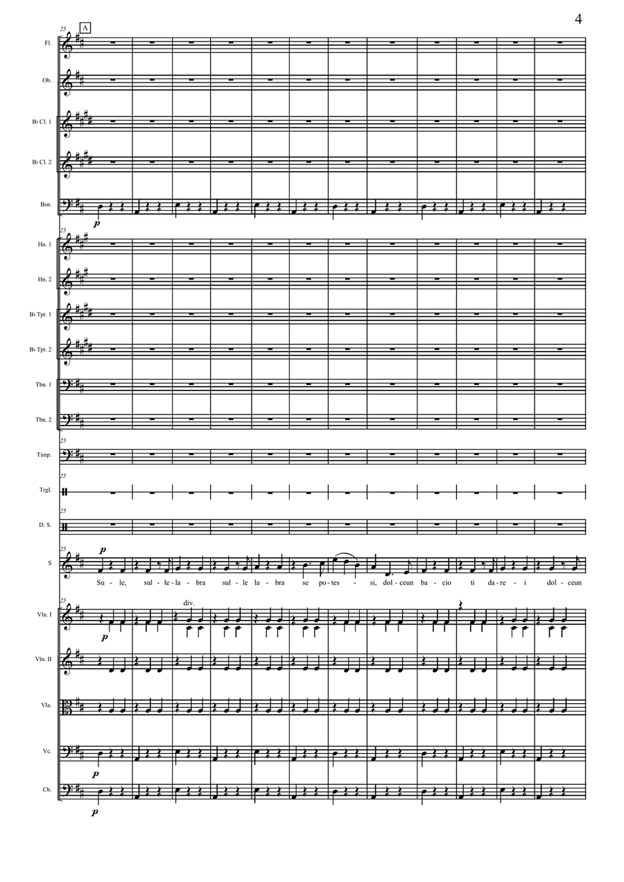 Il Bacio, The Kiss (For soprano and symphony orchestra) Full Orchestra scores gallery preview page 4