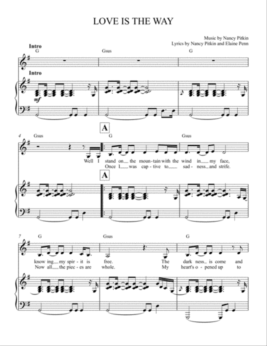 Love is the Way Voice scores gallery preview page 1
