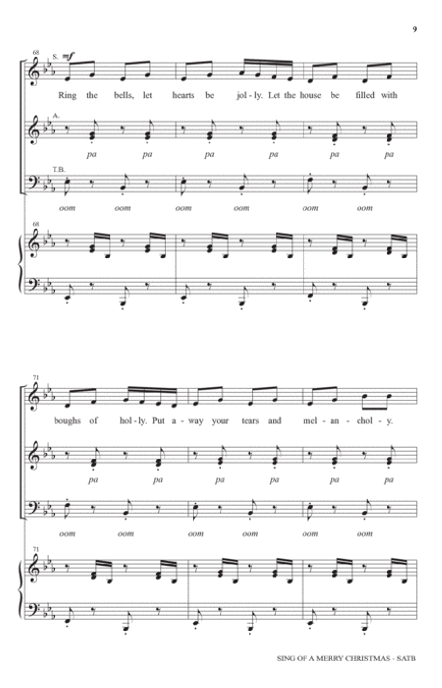 Sing Of A Merry Christmas 4-Part scores gallery preview page 8
