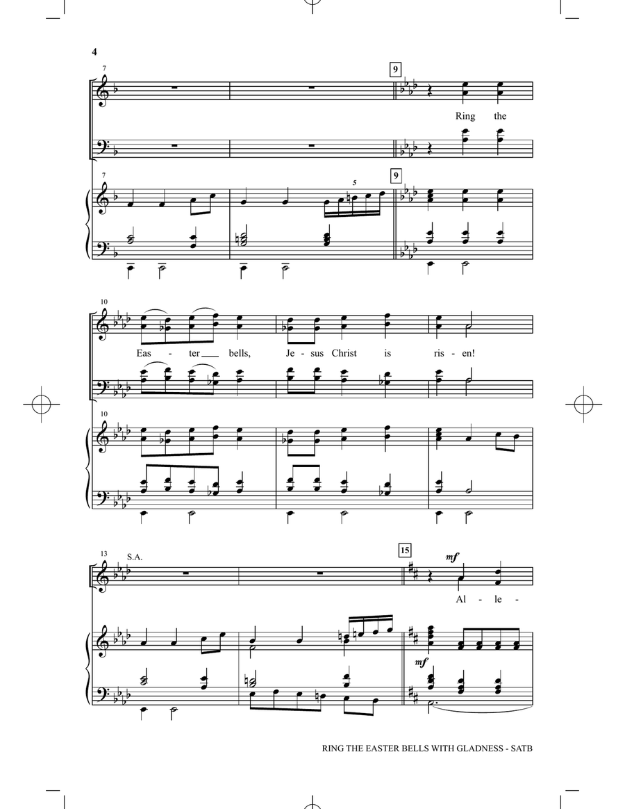 Ring The Easter Bells With Gladness Choir scores gallery preview page 2