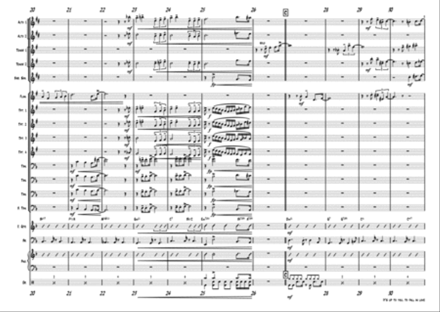 It is up to you (to fall in love) - funky - Flhn. feature - Big Band Jazz Ensemble scores gallery preview page 3
