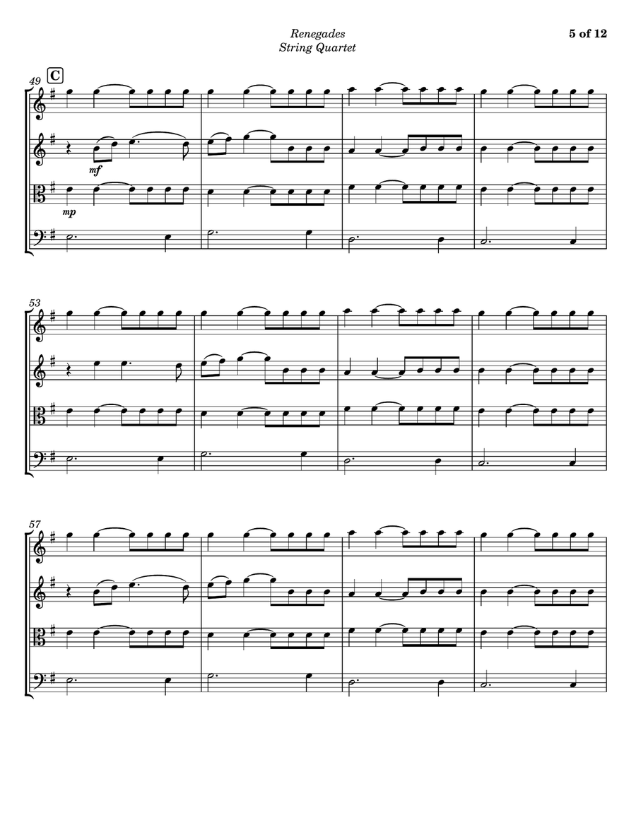 Renegades String Quartet scores gallery preview page 5