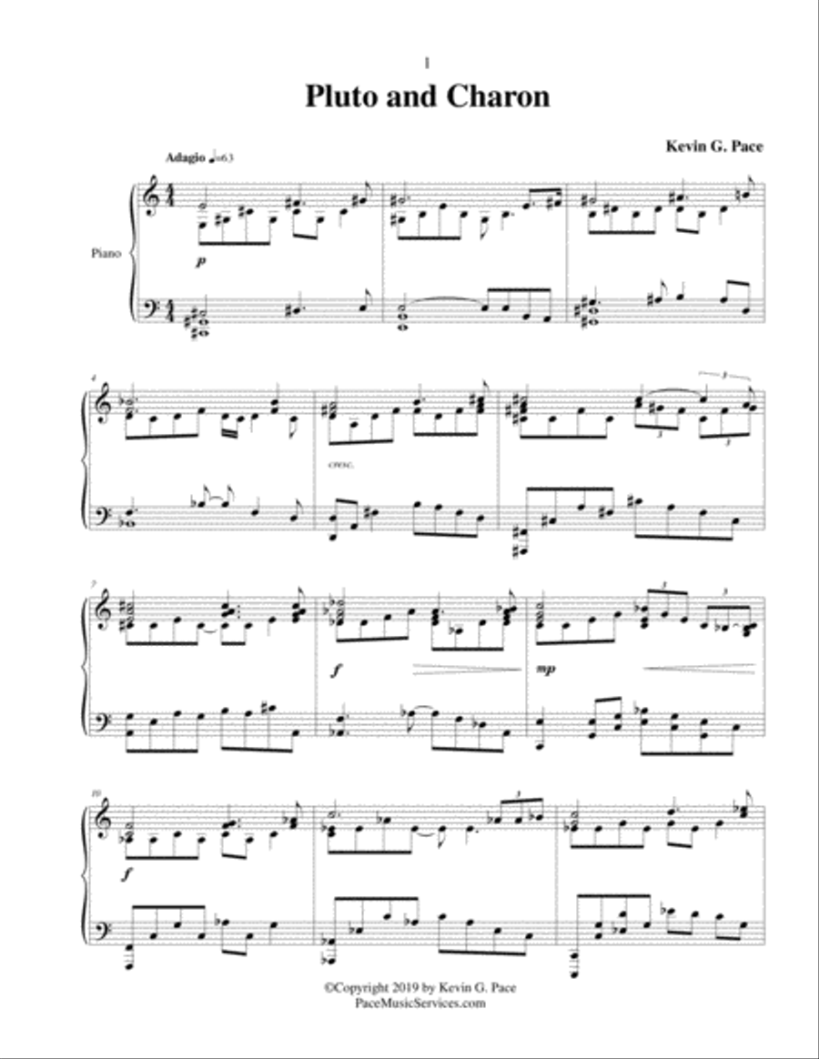 Pluto and Charon - piano solo Piano Solo scores gallery preview page 2