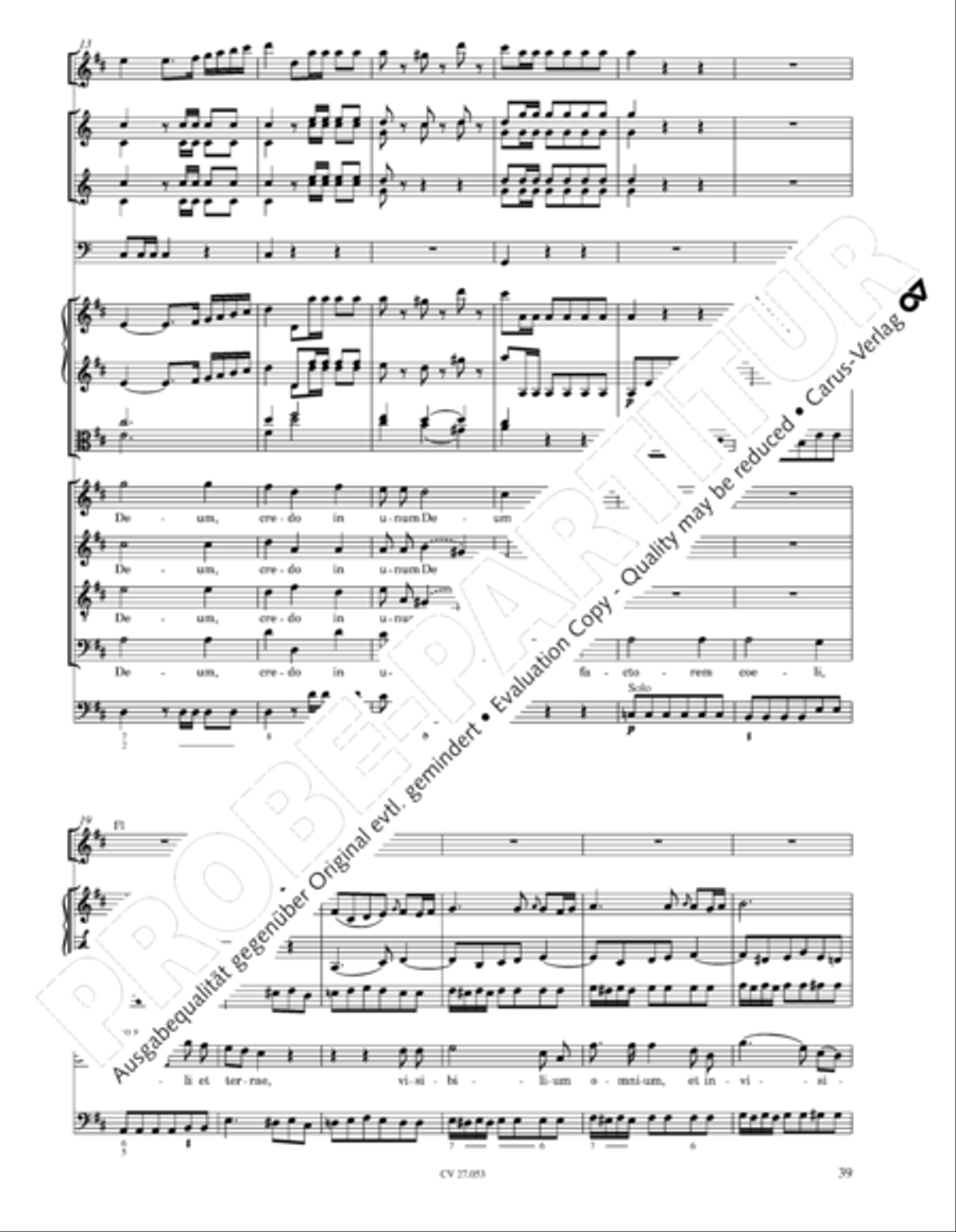 Creation Mass in A-major after Joseph Haydn (Schopfungsmesse in A nach Joseph Haydn) 4-Part scores gallery preview page 40
