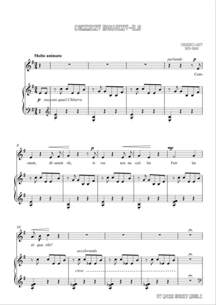 Liszt-Comment disaient-ils in e minor,for Voice and Piano Voice Solo scores gallery preview page 3