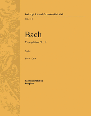 Book cover for Overture (Suite) No. 4 in D major BWV 1069