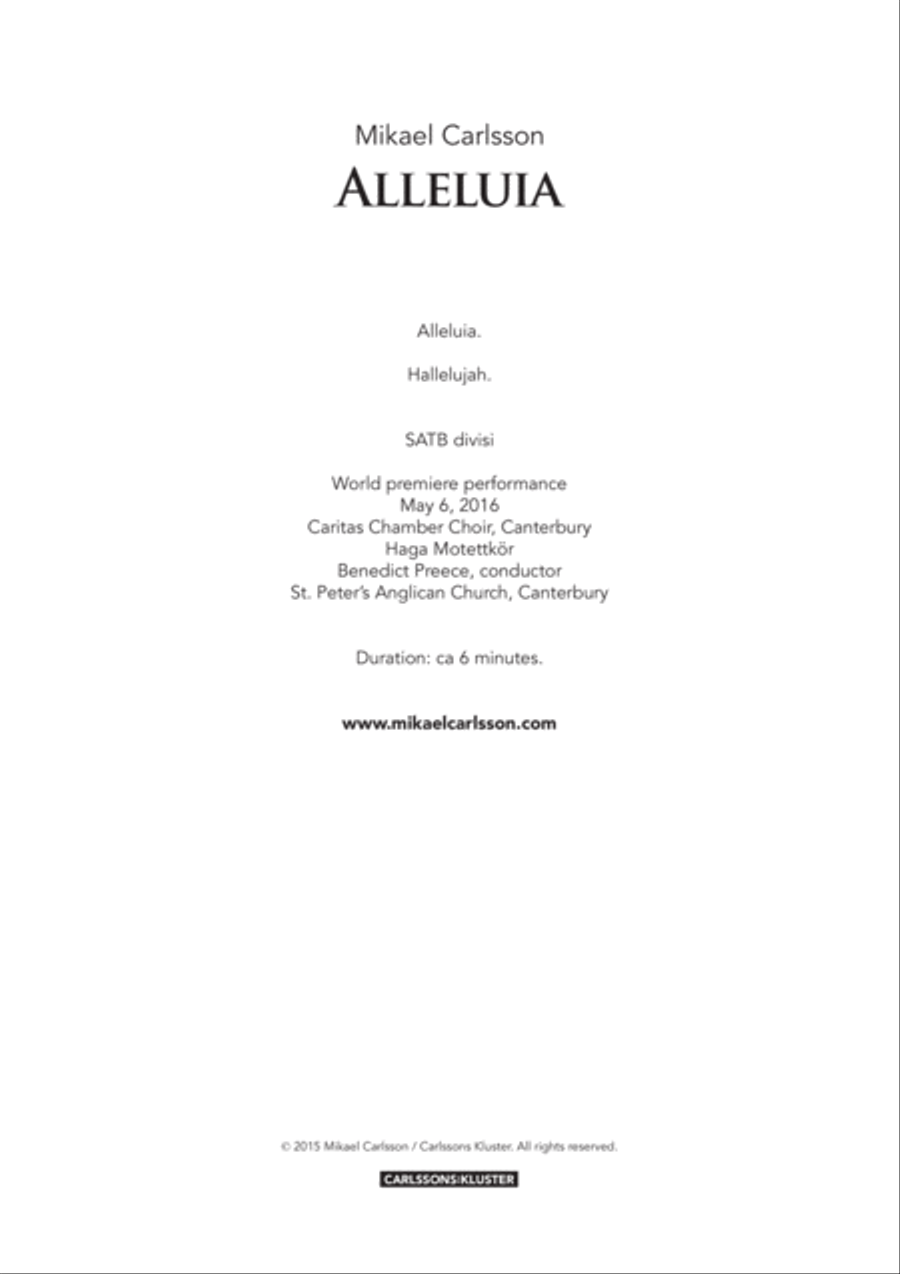 Alleluia 4-Part scores gallery preview page 2