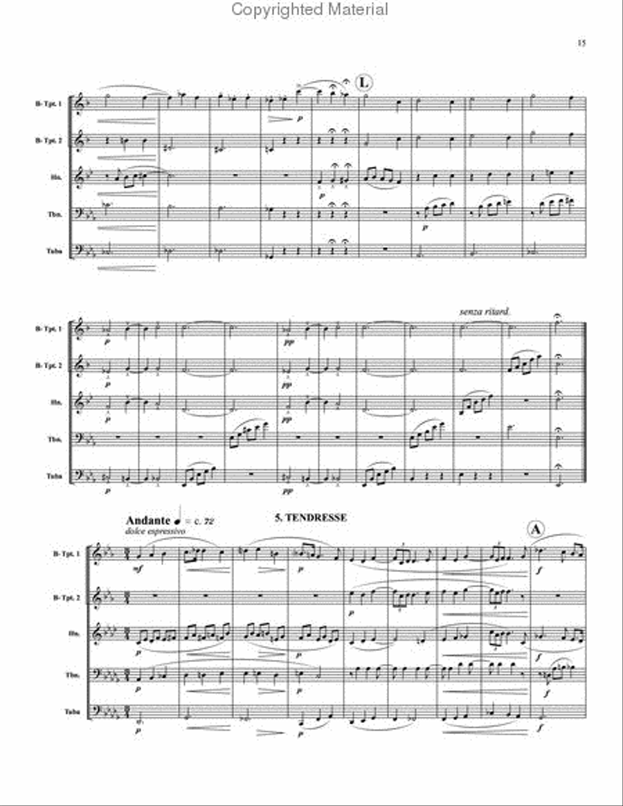 Dolly Suite Brass Quintet scores gallery preview page 6