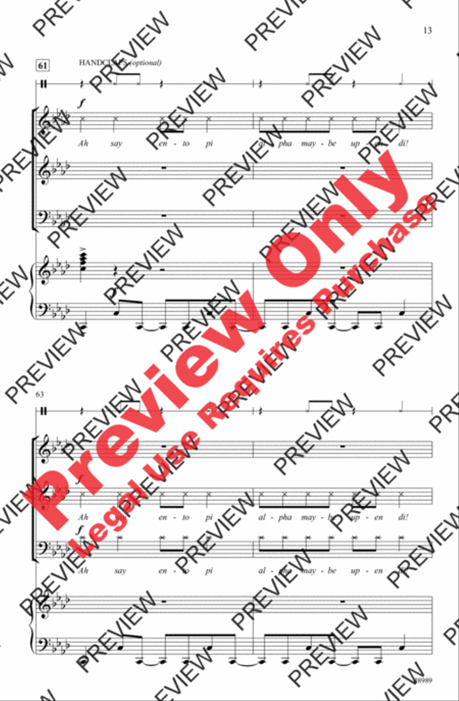 I Put a Spell on You 3-Part scores gallery preview page 13