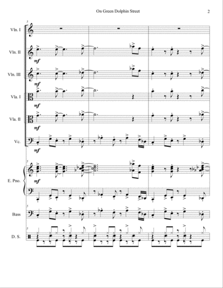 On Green Dolphin Street Set of Parts scores gallery preview page 2