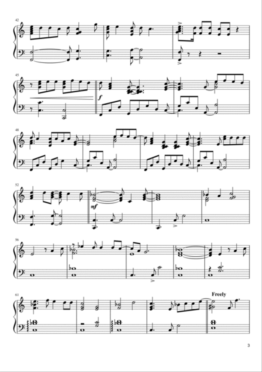 Walking In Memphis Piano Solo scores gallery preview page 3