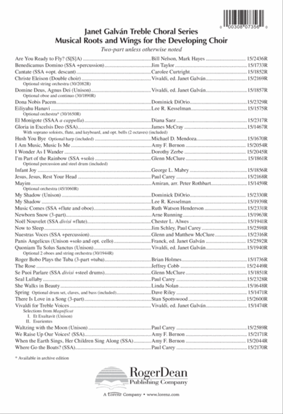 Domine Deus, Agnus Dei Unison Choir scores gallery preview page 8
