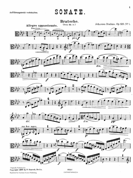 Sonata for Viola Op. 120