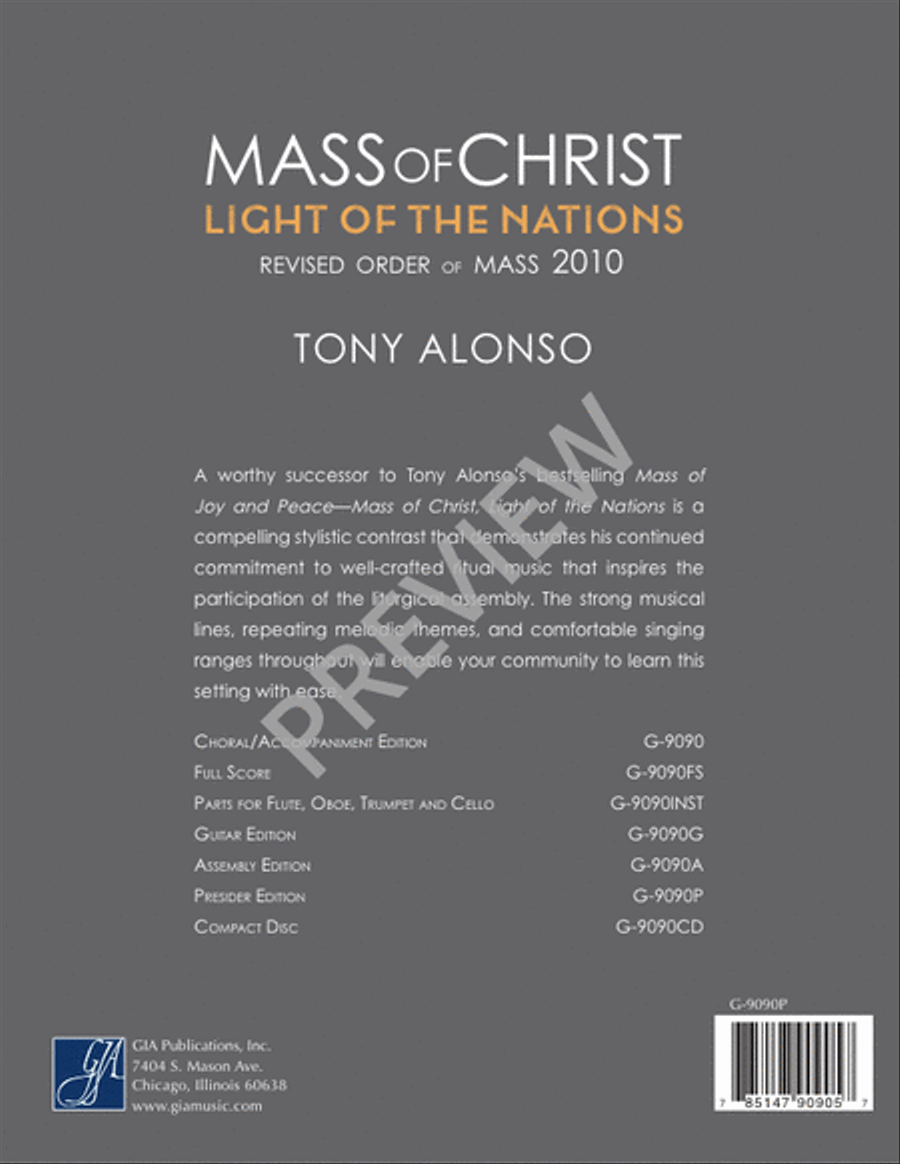 Mass of Christ, Light of the Nations - Presider edition Flute scores gallery preview page 15