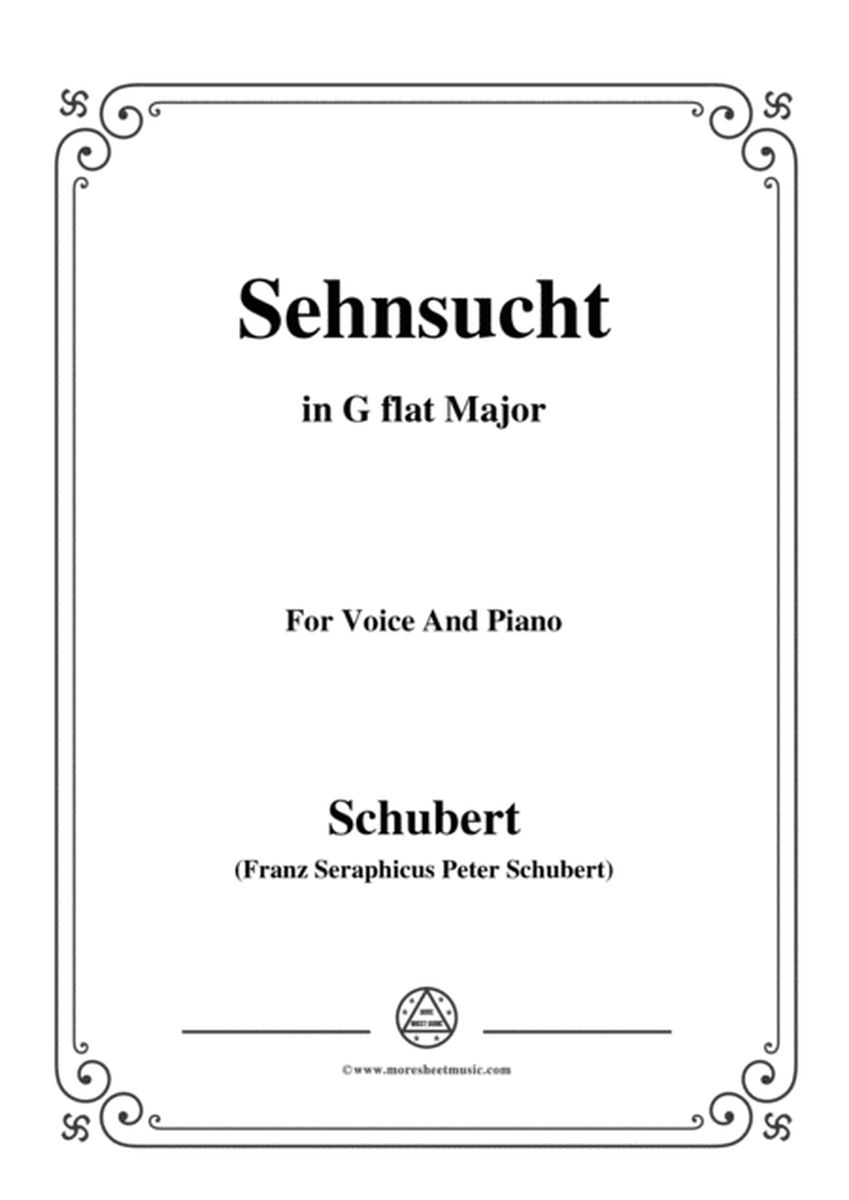 Schubert-Sehnsucht,in G flat Major,for Voice&Piano image number null