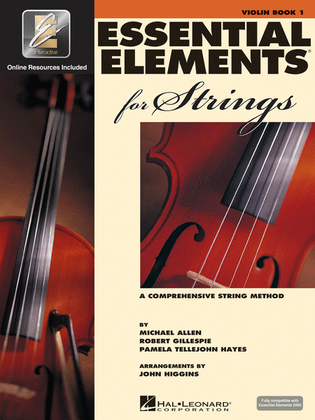 Book cover for Essential Elements for Strings – Book 1 with EEi
