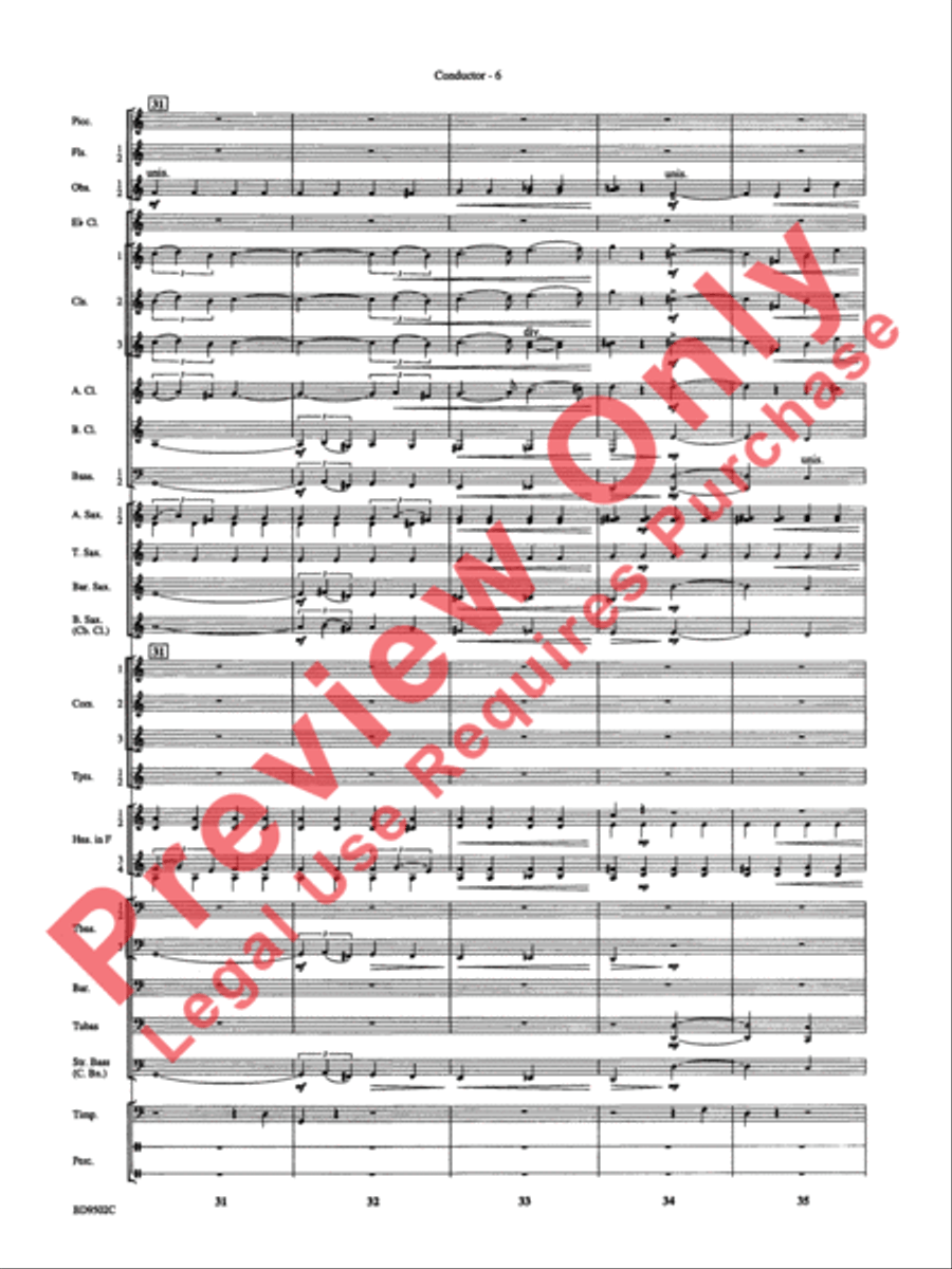 Symphony No. 3 for Band Concert Band scores gallery preview page 9