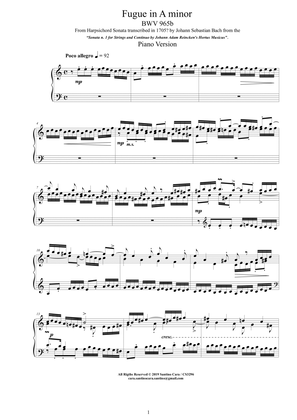 Bach - Fugue in A minor BWV 965b - Piano version