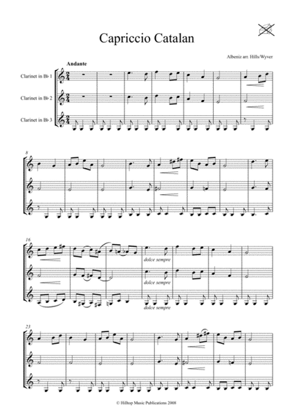 Capriccio Catalan arr. three clarinets image number null