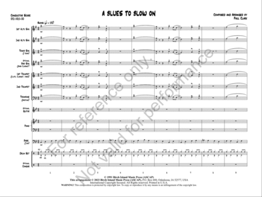 A Blues To Blow On Jazz Ensemble scores gallery preview page 4