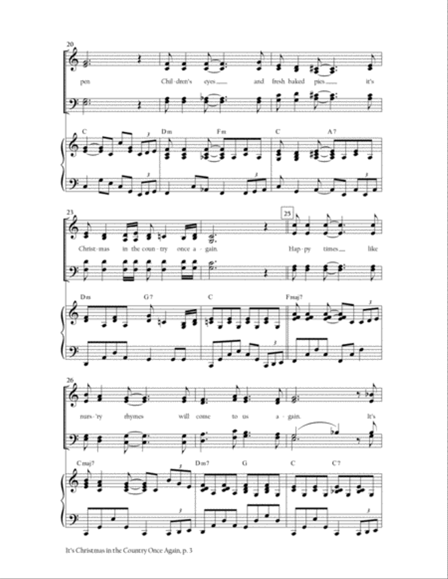 It's Christmas in the Country Once Again 4-Part scores gallery preview page 3