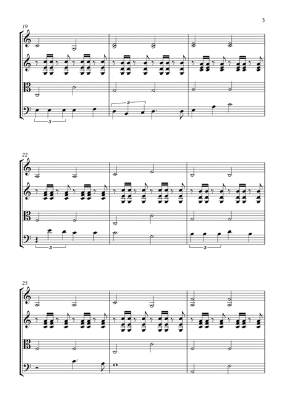 Over The Rainbow (from The Wizard Of Oz) String Quartet scores gallery preview page 3