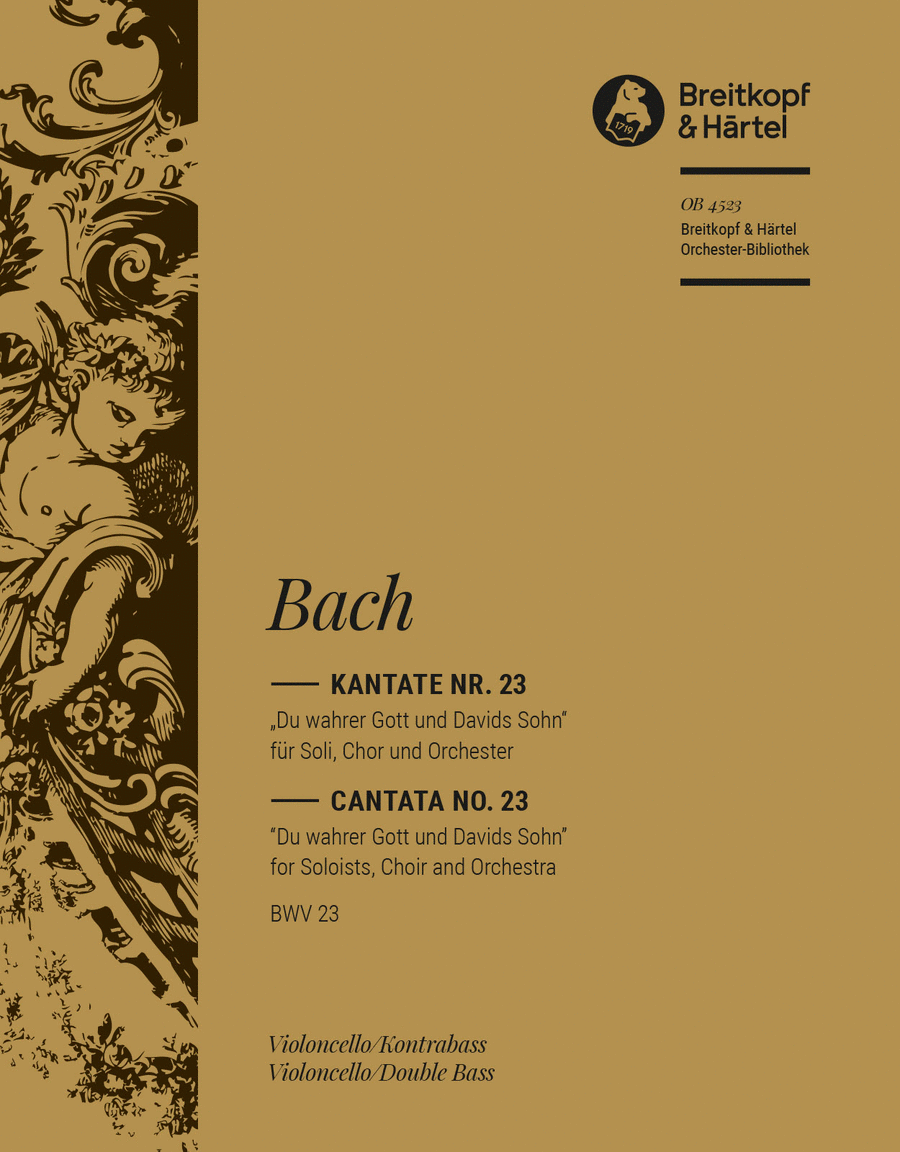 Cantata BWV 23 “Thou very God, and David's Son” 4-Part scores gallery preview page 1