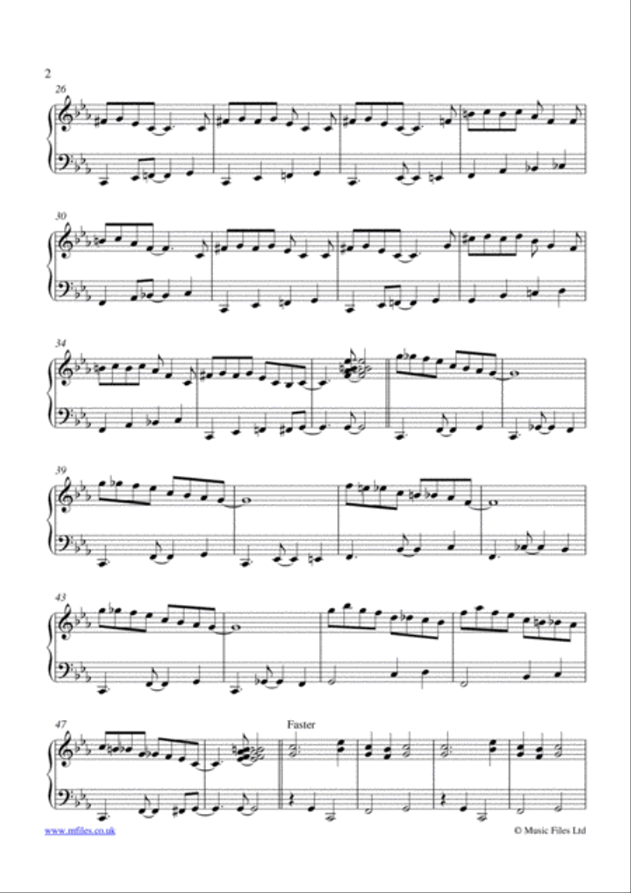 Variations in Blue Piano Solo scores gallery preview page 2